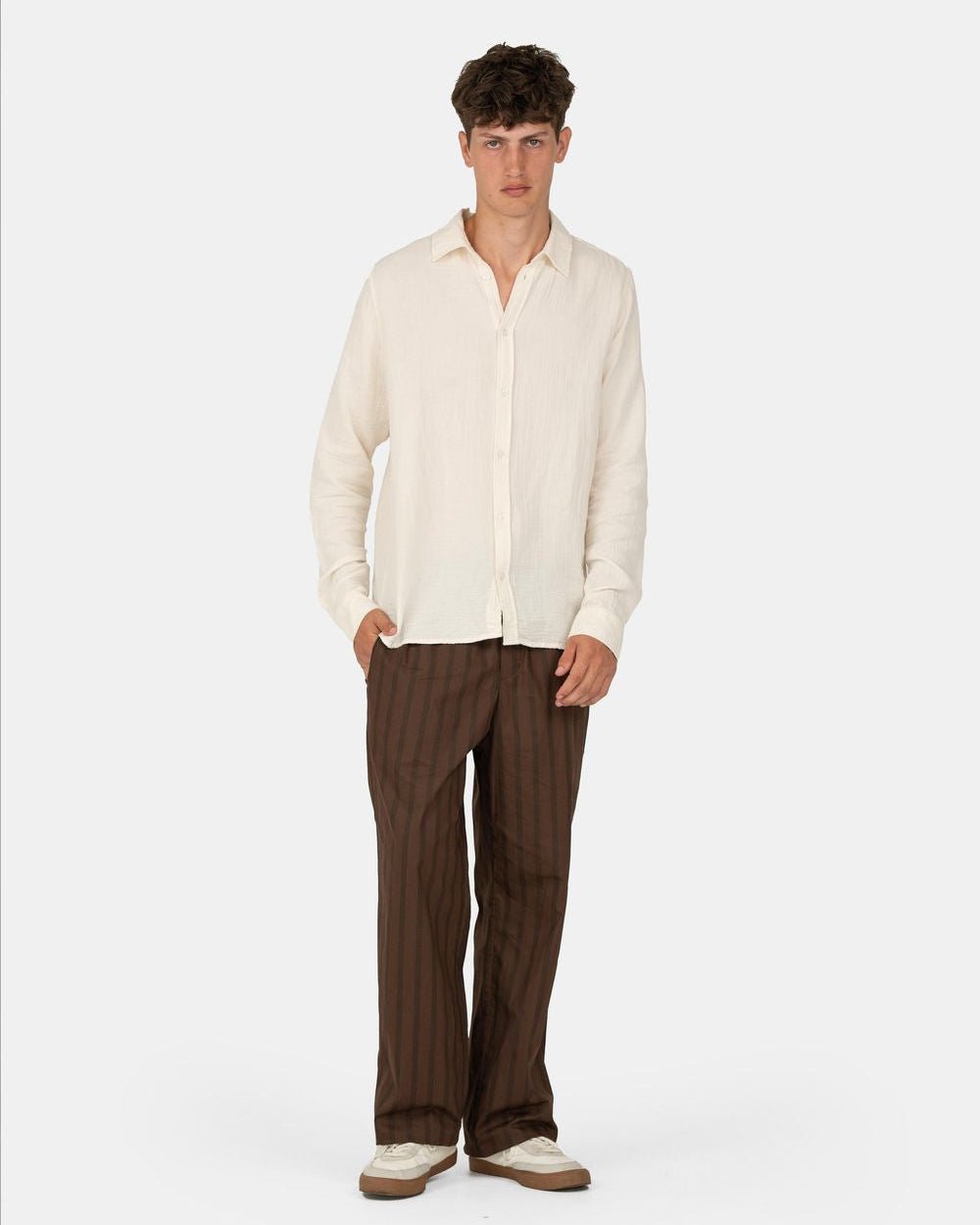 Pyjamas Pants Brun stribet | Skagen - clothing.dk
